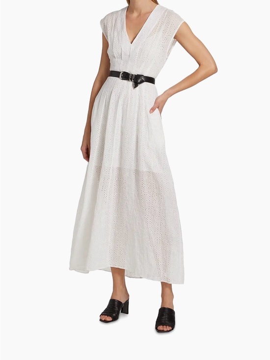 rag & bone Dresses & Skirts - rag & bone White Eyelet V-Neck Dress